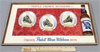 Pabst Blue Ribbon Advertising Sign Triple Crown