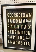 Black and white street sign poster, Georgetown,