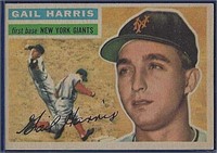 Sharp 1956 Topps #91 Gail Harris Giants WHITE BACK