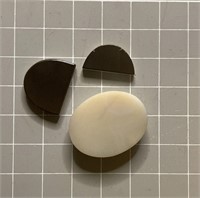 Black & White Stone Cabochon (#3 Total)