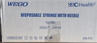 Wego Sog Health Disposable Syringe With Needle