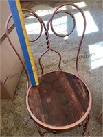 Small copper color Dolls chair/plant stand
