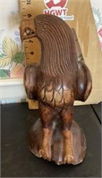 Carved wood eagle