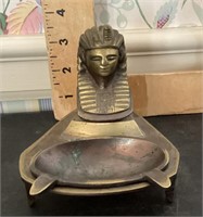Egyptian Pharaoh brass ashtray