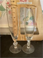 Pair of Waterford Marquis toasting flutes