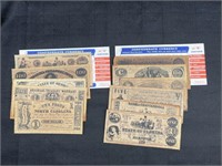 2 Sets Confederate Currency -Reproductions