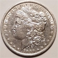 1880 Morgan Dollar - Blast White PL Surfaces