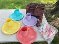 Picnic set with plates and cups