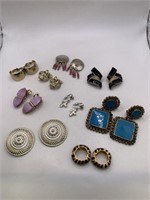 LARGE CLIP ON EARRING LOT