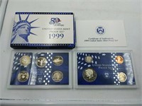 1999 US Mint proof set coins