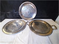Assorted Silver Plated Trays
