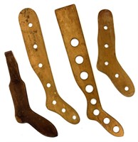 (4) Antique Wooden Stocking Stretchers