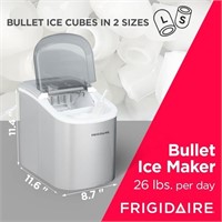 FRIGIDAIRE Compact Ice Maker (EFIC188-Silver)