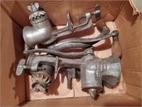 Antique meat grinders (3)