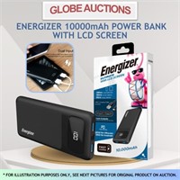 ENERGIZER 10000mAh POWER BANK W/ LCD SCREEN