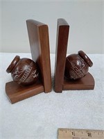 Wood bookends