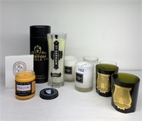NEW CANDLES, SCENTED OVAL AND BURNED CANDLES