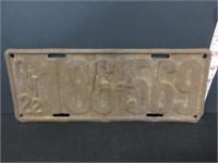 EARLY 1922 ONTARIO LICENSE PLATE