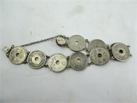Vintage Chinese Coin Bracelet 8" with Relief