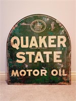 Quaker State Double Sided Vintage Sign