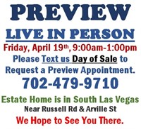 PREVIEW LIVE IN PERSON - Friday, April 19th