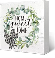 SMALL Sweet Home Spring Wood Box Sign