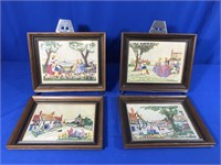 4 FRAMED CROSS STITCH PRINTS