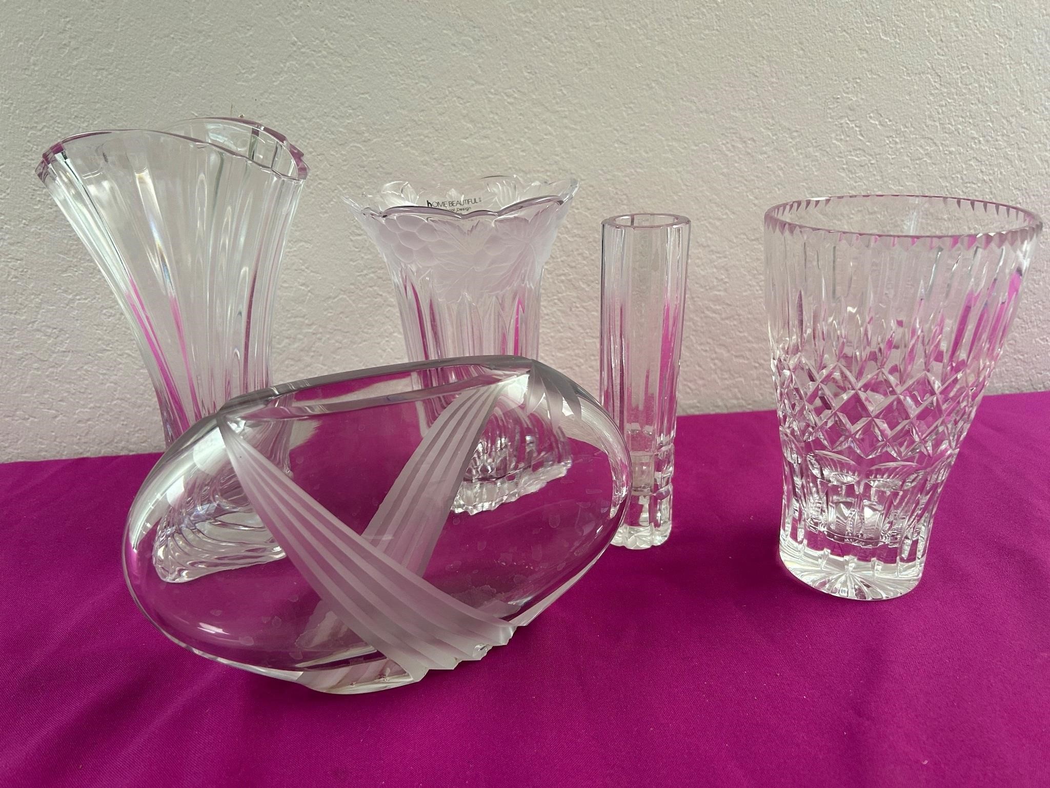 Assortment of Glass / Crystal Vases