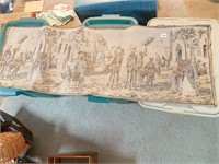 MARKET SCENE TAPESTRY, MADE IN BELGIUM, 55X19