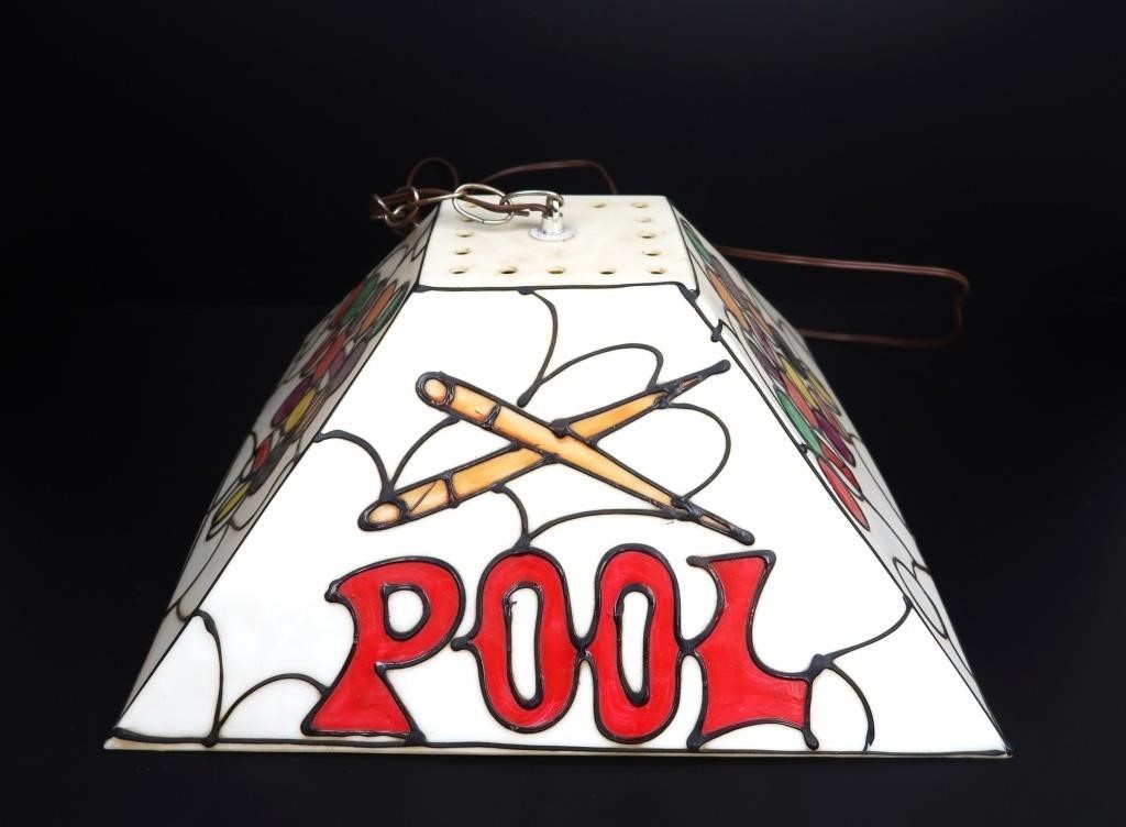 VINTAGE POOL TABLE HANGING LAMP