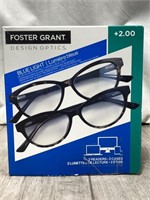 Foster Grant Design Optics Eyewear +2.00