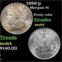 1889-p Morgan $1 Grades Choice Unc