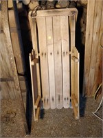 primitive  wood sled
