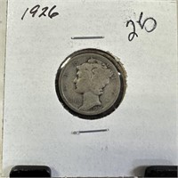 1926 MERCURY SILVER DIME