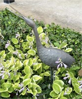 Two Heron Garden Statues in Front Yard