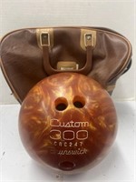 Custom 300 Brunswick Bowling Ball With Carriers