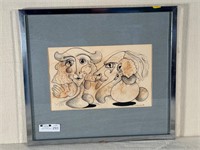 Framed & Matted Print signed Pierre Thibaudoau