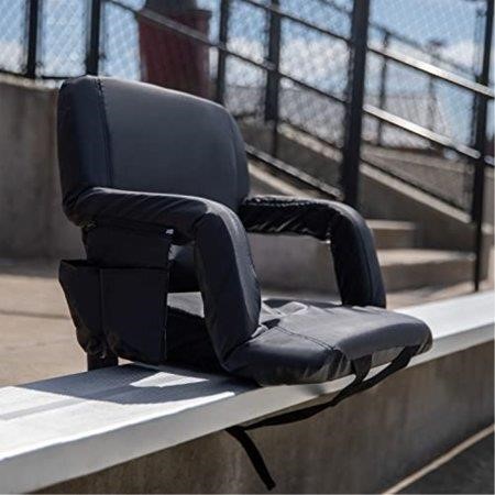 Flash Furniture Reclining Stadium Chair, Black