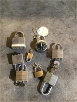 Lot of 8 Locks