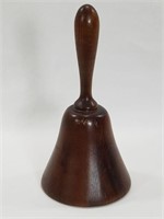 Vtg Large Wood & Metal Bell - Marked 1328