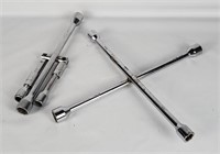 2 Lug Wrenches - 4-Way & Folding