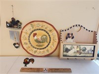 Rooster Mail/Key Holder, Rooster Chime, Rooster