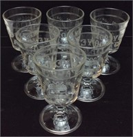 (6) GILLINDER BICENTENNIAL LIBERTY BELL GLASSES