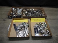 4 Flats of Silverware & Collectible Spoons