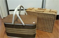 Picnic baskets - (2), wicker and Redmon