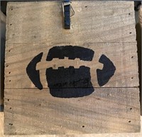 Wooden 6x6 Western Decor with Football