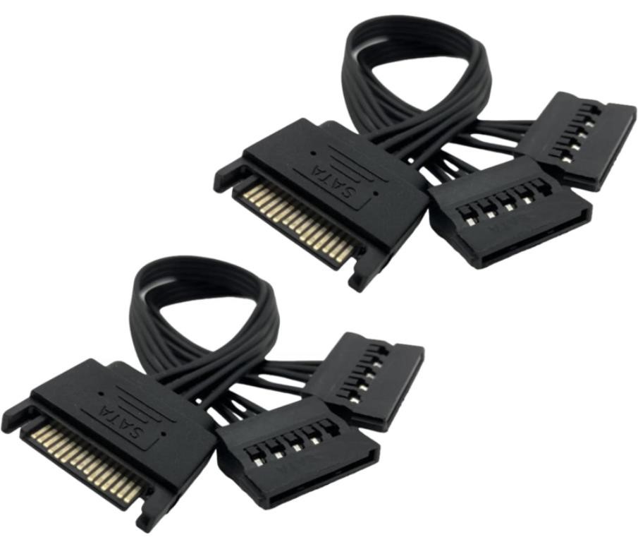 YOUKITTY, 15-PIN MALE TO 2 X 15 PIN SATA FEMALE