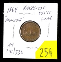 1864 Patriotic Civil War token, AU