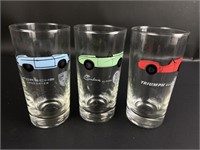 Vintage 1960s Mobil Oil Promotional Glasses by