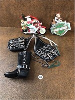 Harley Davidson Ornaments as pictured